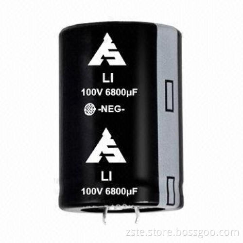 Snap-in Aluminum Electrolytic Capacitor, LI, 100V/6800uf, for Switching Power/Inverter Smoothing